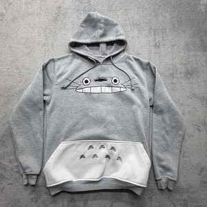 Totoro Studio Ghibli Hoodie Sweatshirt Mens Medium‎ Gray Pullover Anime Graphic
